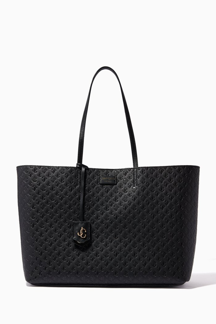 

Nine2Five E/W Tote Bag in JC Monogram Leather, Black