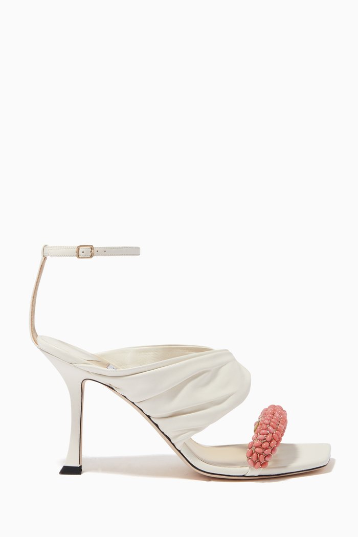 

Ocean 90 Sandals with Bracelet in Nappa Leather, Neutral