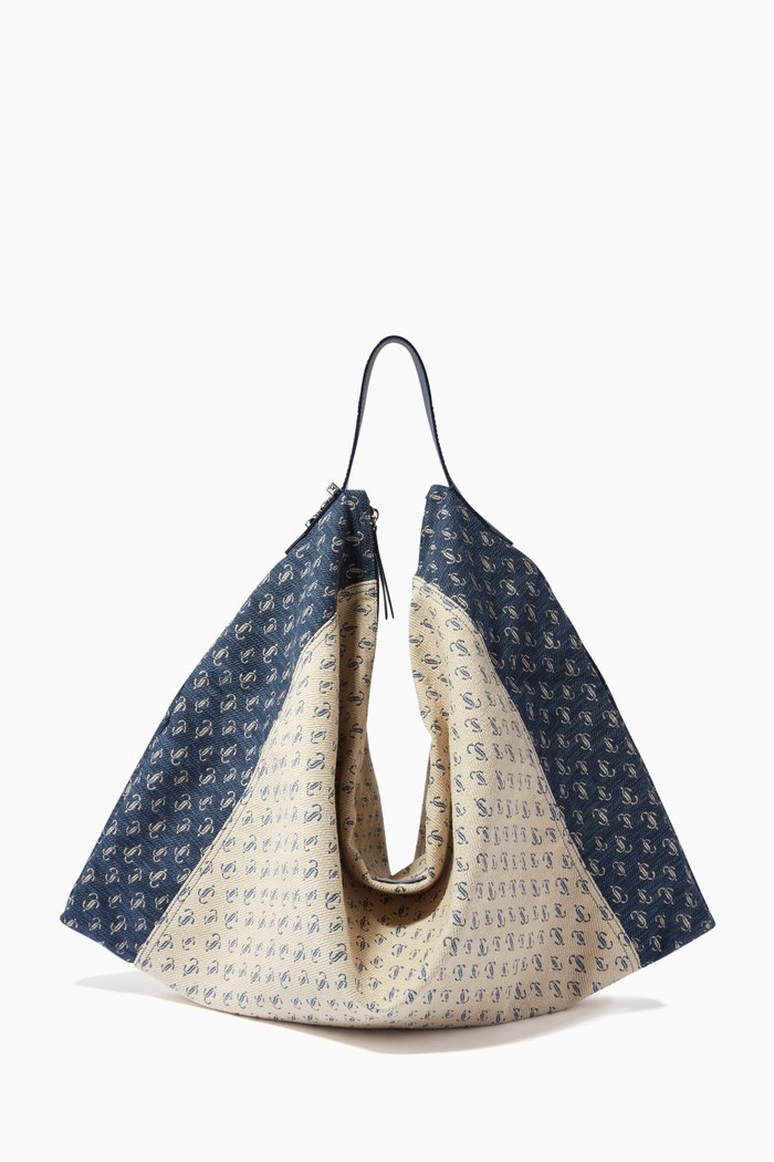 

Ana Hobo/L Oversized Handbag in JC Jacquard, Blue