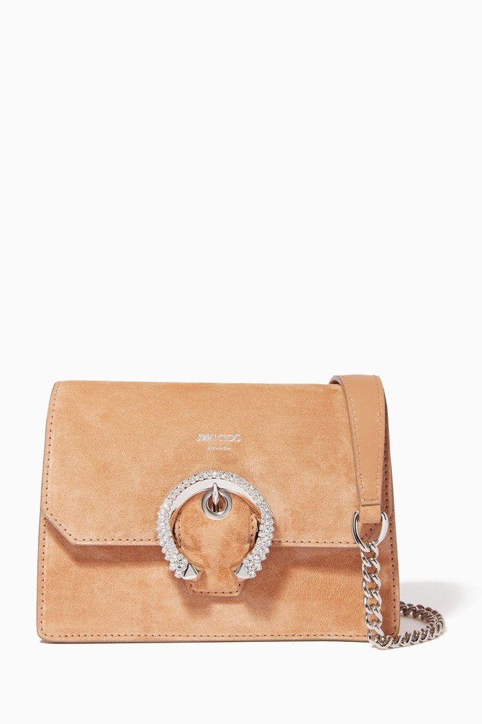 

Madeline Crossbody Bag in Suede, Brown