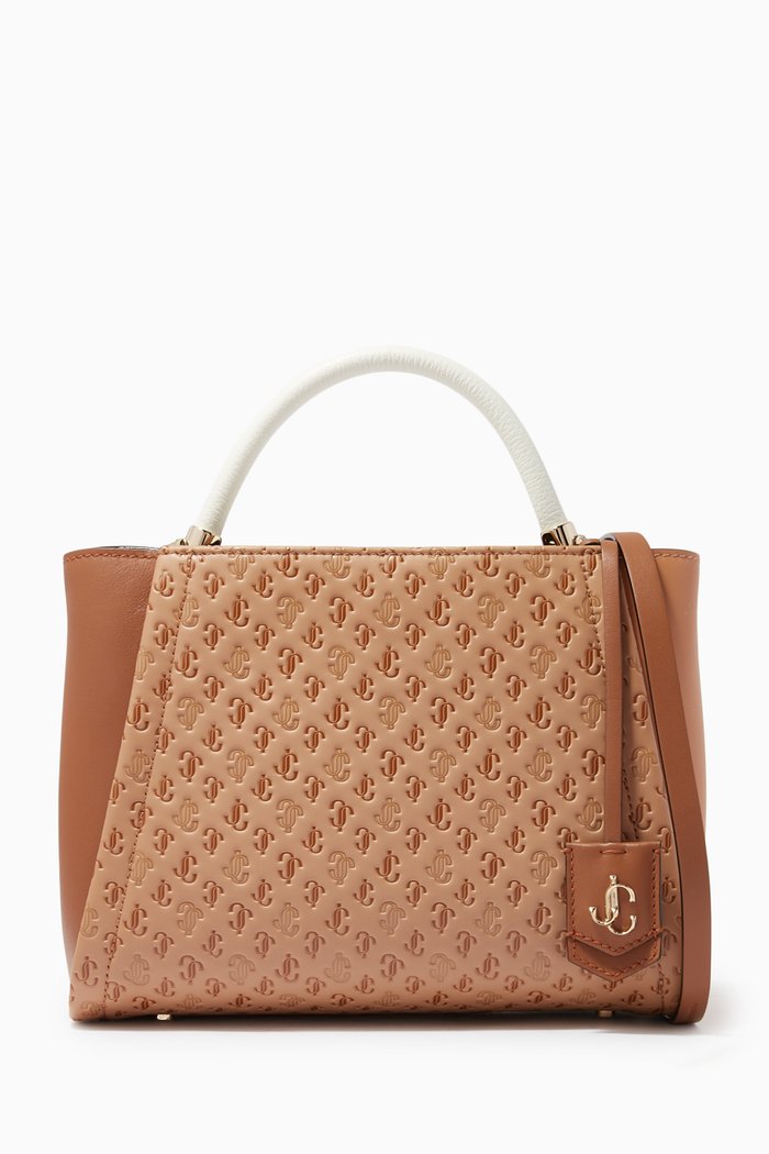 

Varenne Top Handle M Bag in JC Leather & Suede, Brown