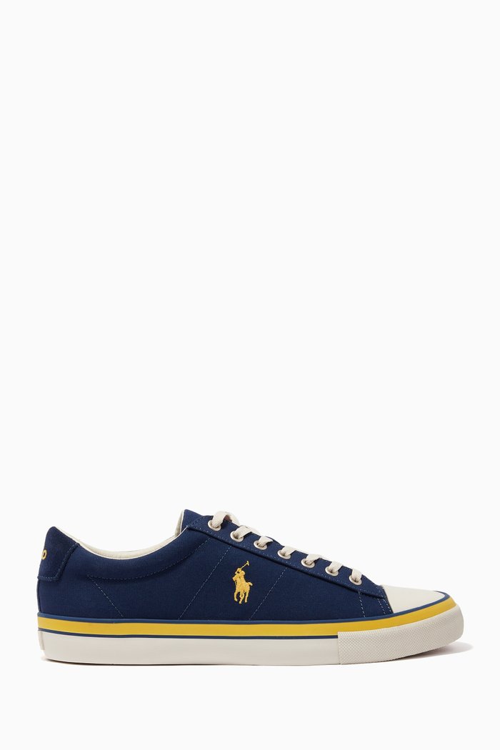 

Sayer Sneakers in Recycled Canvas, Blue