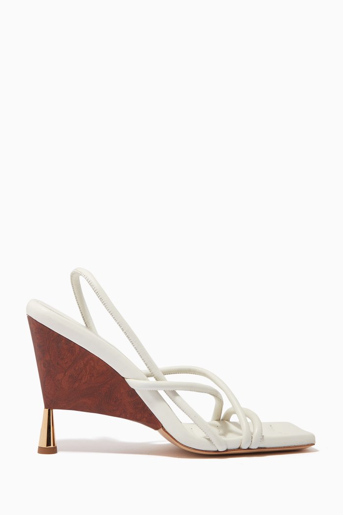 

x RHW Rosie 2 105 Strappy Sandals in Leather, White