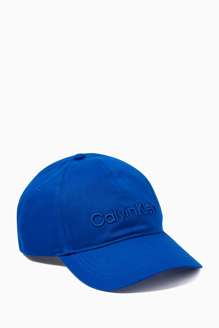 

Embroidered Logo Cap in Cotton Twill, Blue