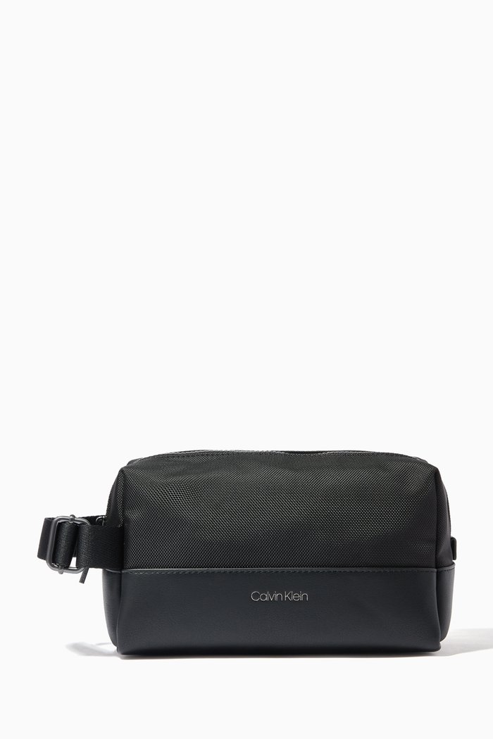 

Wash Bag in Canvas, Black