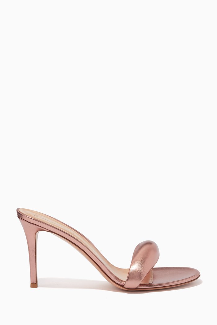Bijoux 85 Mules in Metallic Nappa, Pink