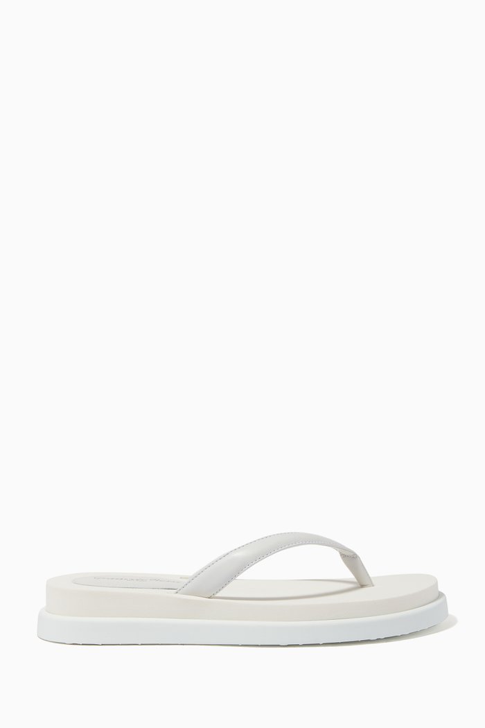 

Flip Flop Thongs in Nappa, White