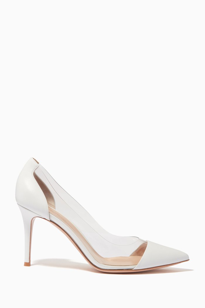 

Plexi 85 Pumps in Nappa, White