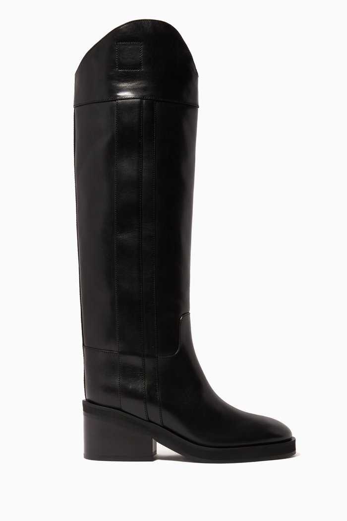 

Tonya 70 Knee-high Boots in Soft Vachetta Leather, Black