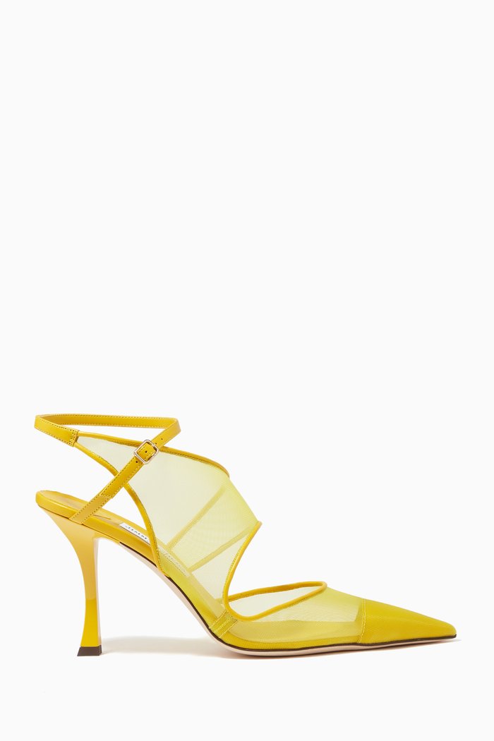

Traci 90 Pumps in Mesh & Nappa, Yellow