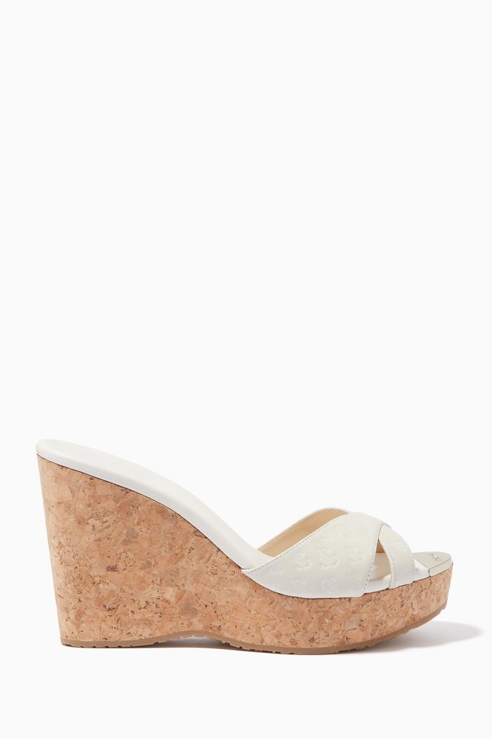 

Perfume 120 Wedge Sandals in JC Leather, Neutral