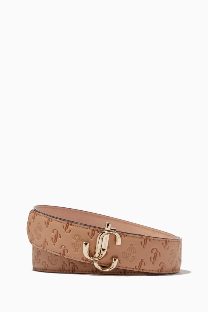 

Felisa Belt in JC Monogram Pattern, Brown