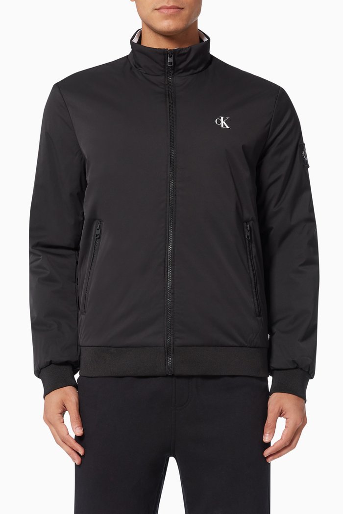 

Lightly Padded Jacket in Matte Polyester, Black