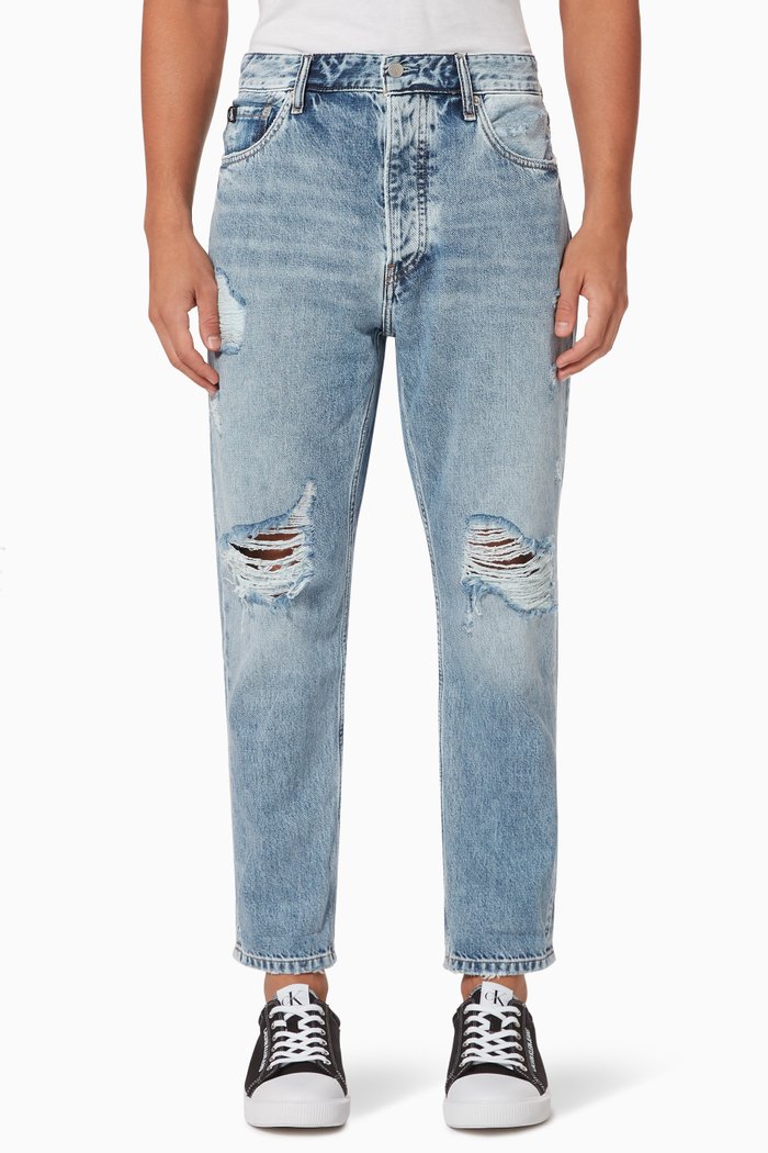 

Dad Jeans in Rigid Denim, Blue