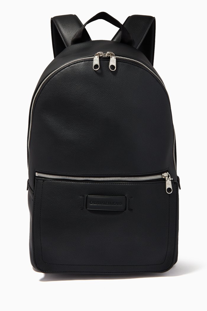 

CK Campus Backpack in Faux Leather, Black