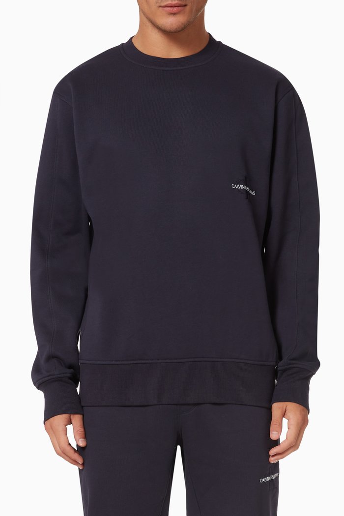 

Logo Sweatshirt in Organic Fleece, Blue