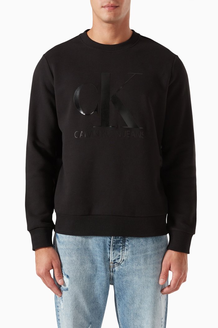 

Logo Sweatshirt in Organic Blend Fleece, Black