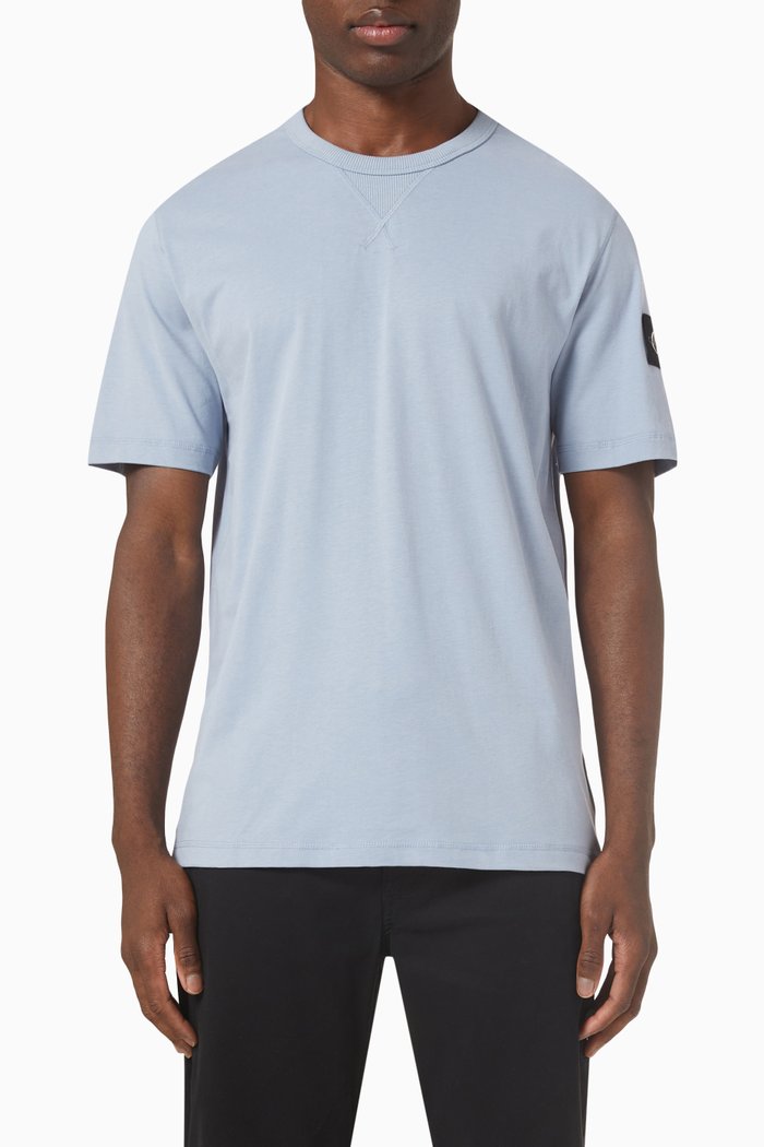 

Badge T-shirt in Organic Cotton, Grey