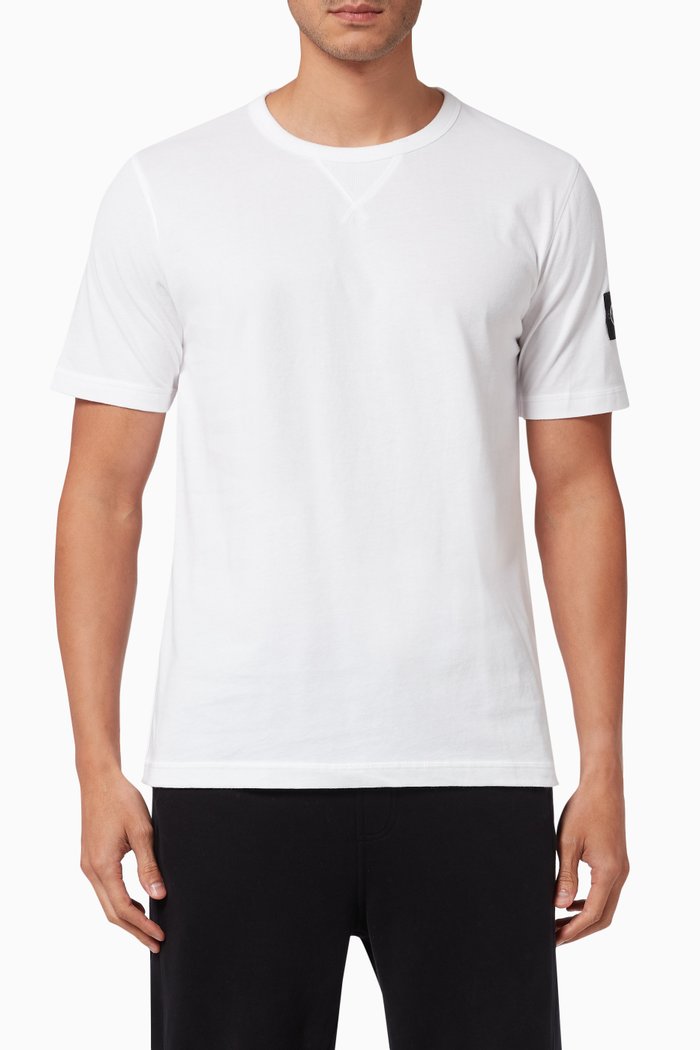 

Badge T-shirt in Organic Cotton, White