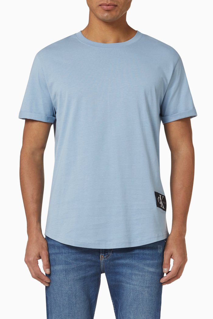 

Badge T-shirt in Organic Jersey, Blue
