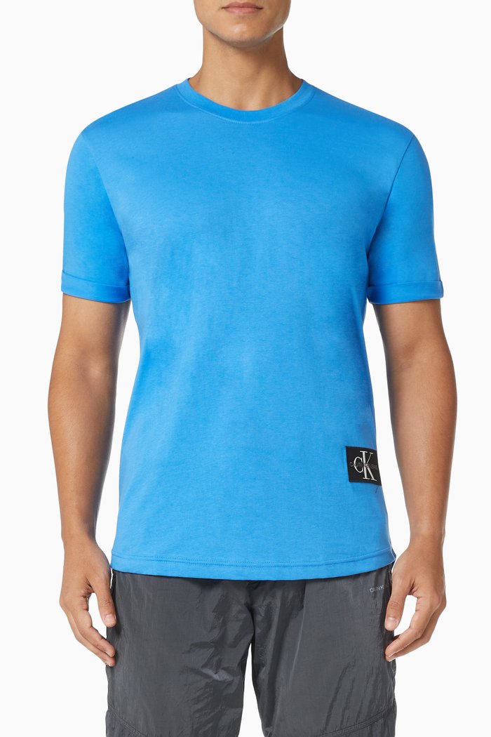 

Badge T-shirt in Organic Jersey, Blue