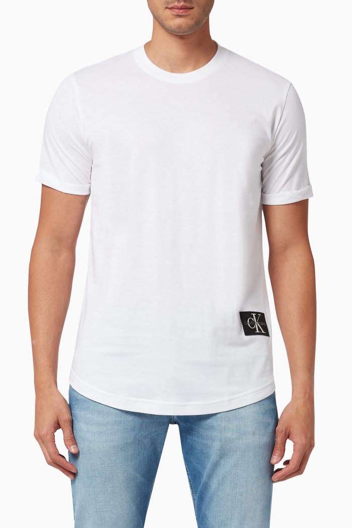 

Badge T-shirt in Organic Cotton, White