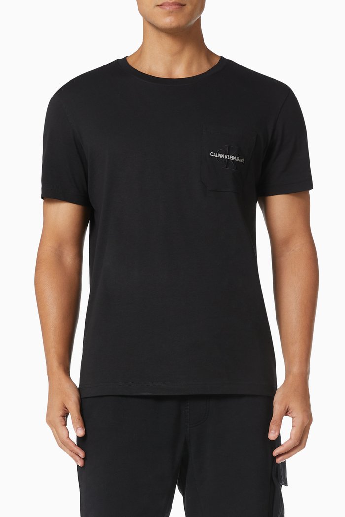 

Pocket Logo T-shirt in Organic Cotton, Black