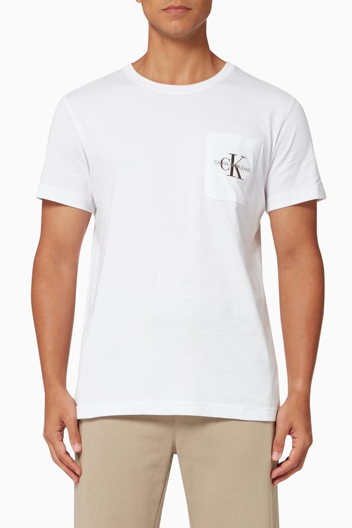 

Pocket Logo T-shirt in Organic Cotton, White