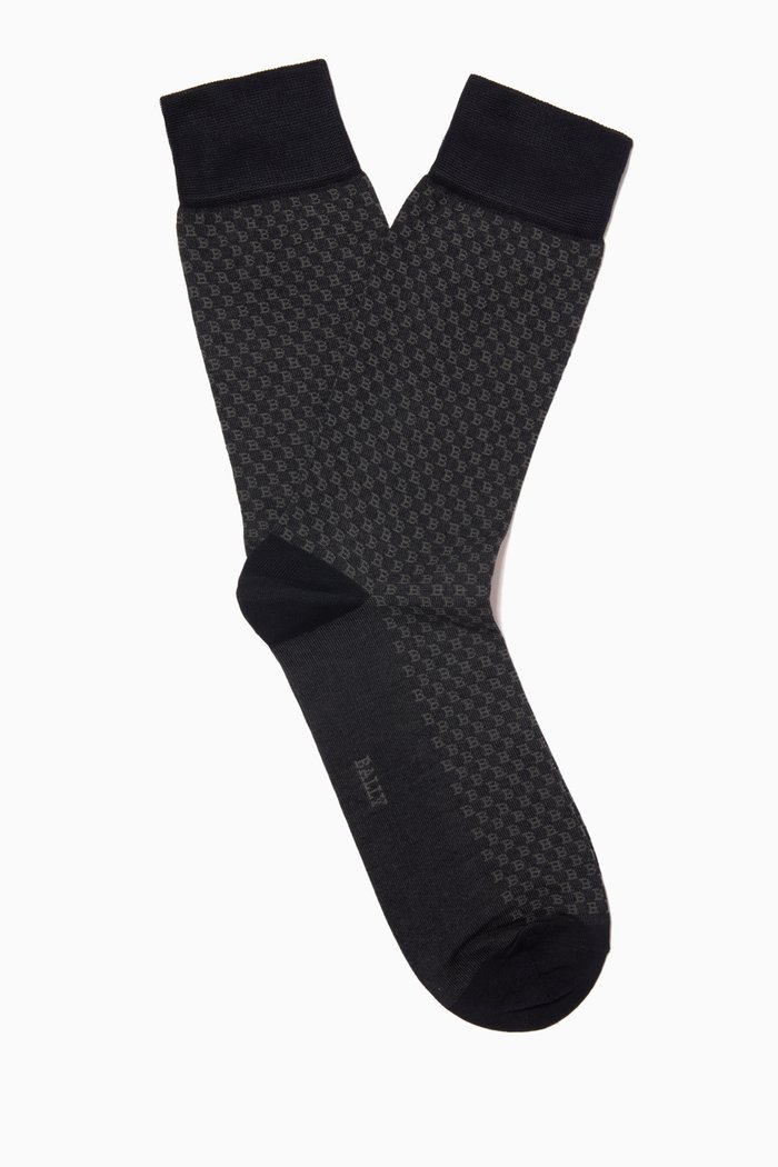 

B-print Socks in Mix Cotton, Blue