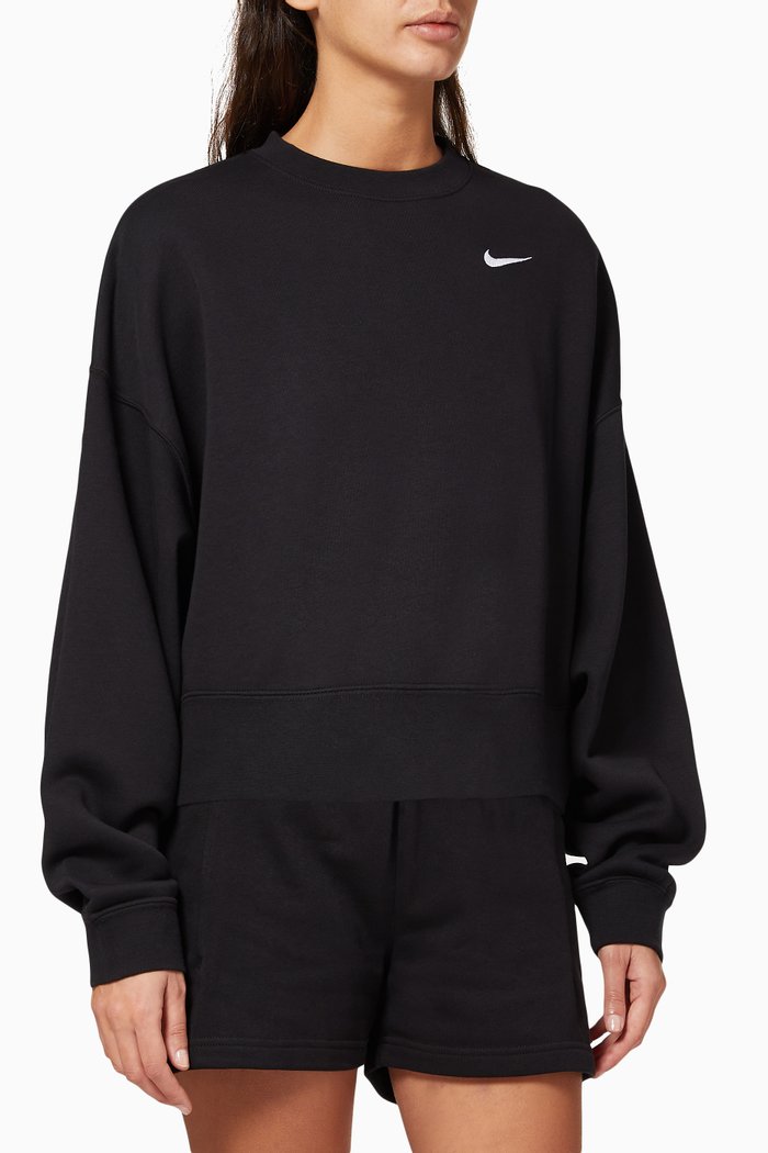 

Sportswear Essential Sweatshirt in Fleece, Black