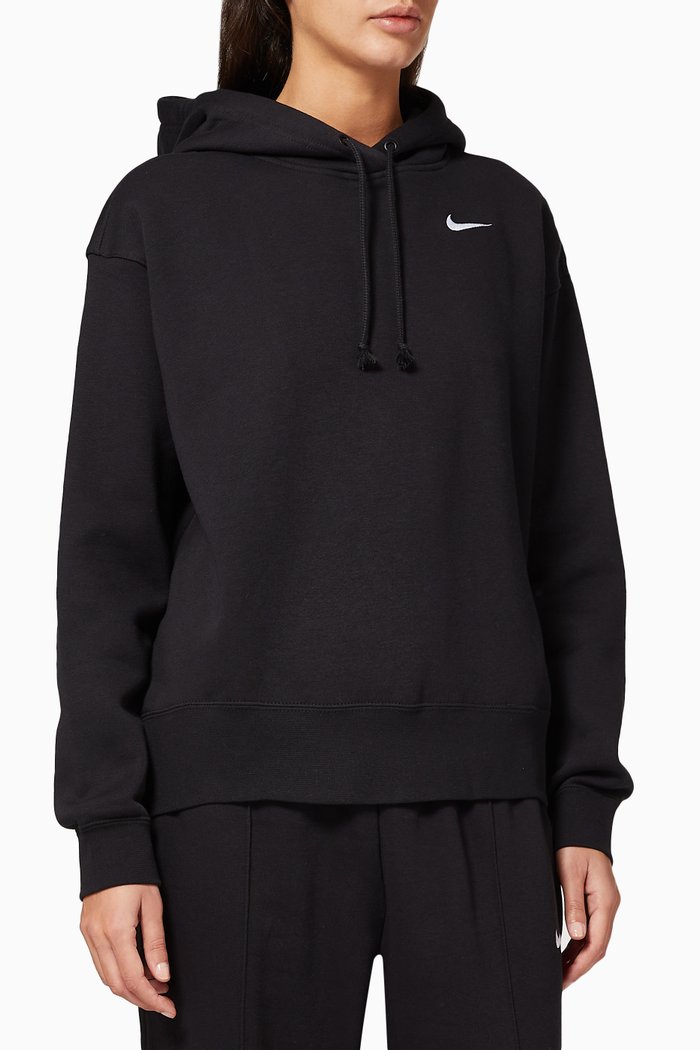 Sportswear Hoodie in Fleece, Black