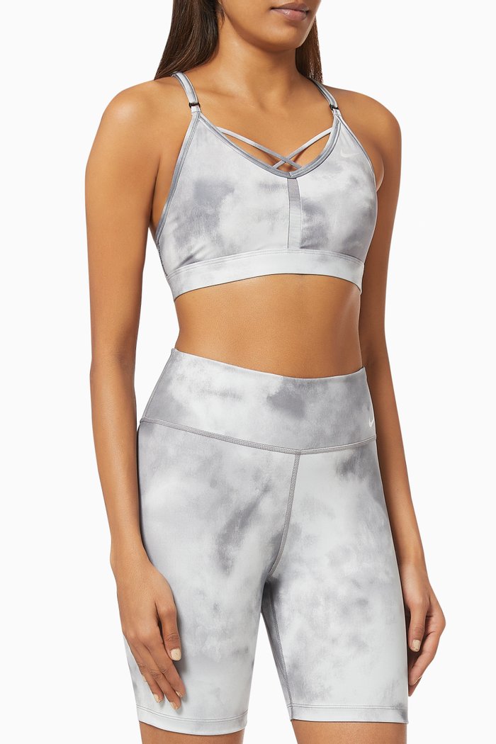 

Indy Icon Clash Sports Bra in Recycled Polyester, Grey