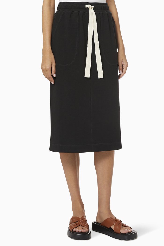 

Vince Skirt in Organic Fleece Cotton, Black
