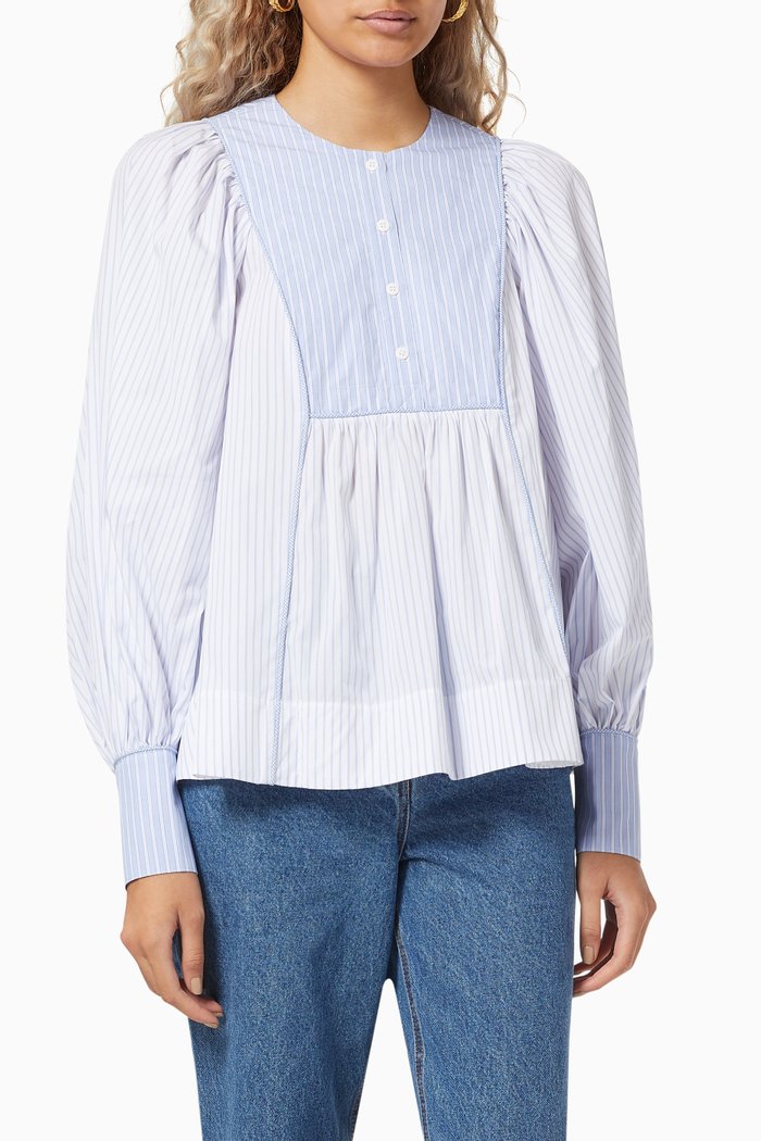 

Diana Balloon Swing Top in Cotton, Blue