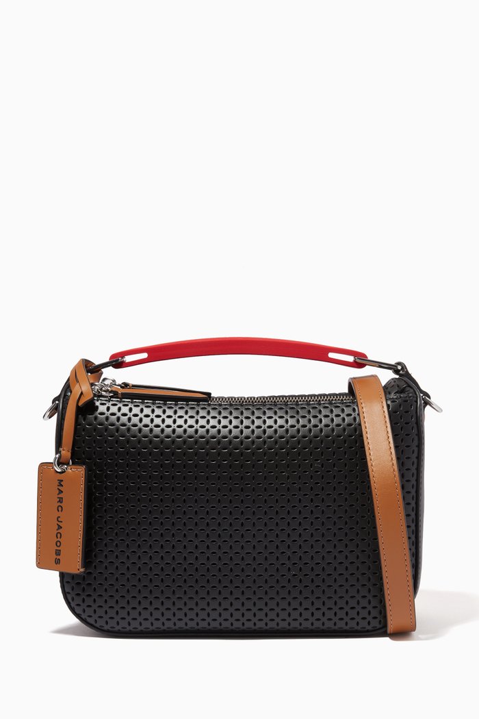 

The Softbox Tote Bag in Perforated Leather, Black