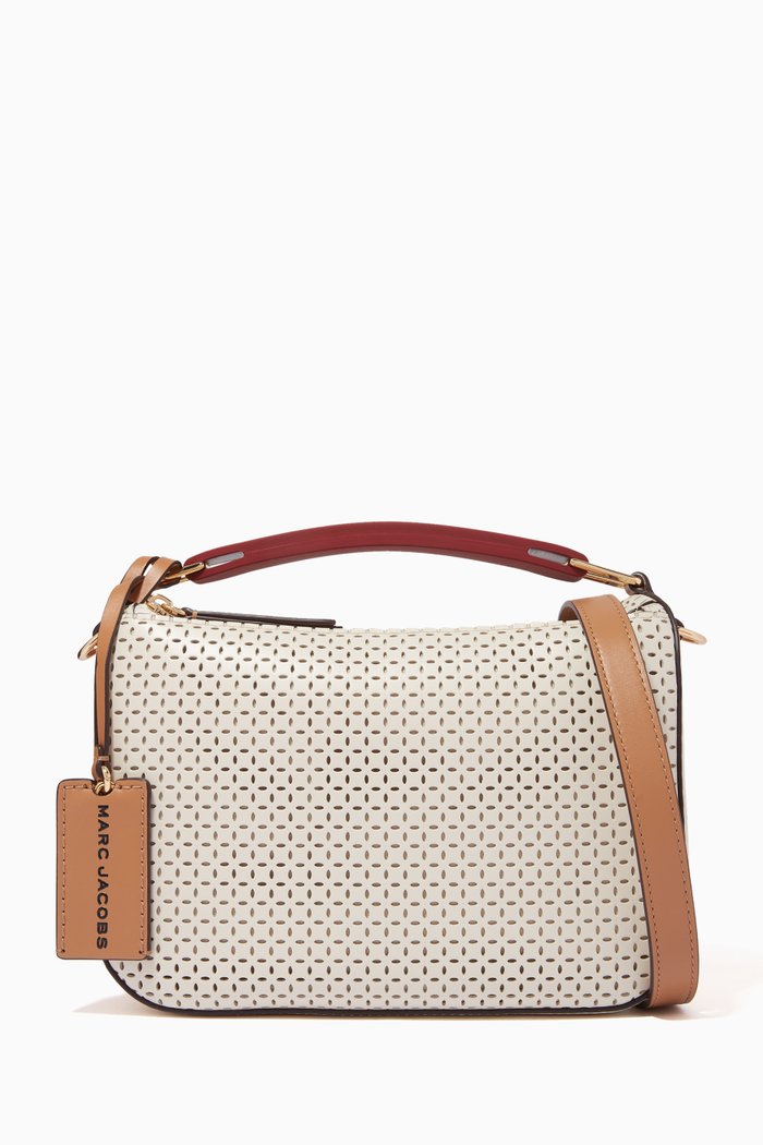 

The Softbox Tote Bag in Perforated Leather, Neutral