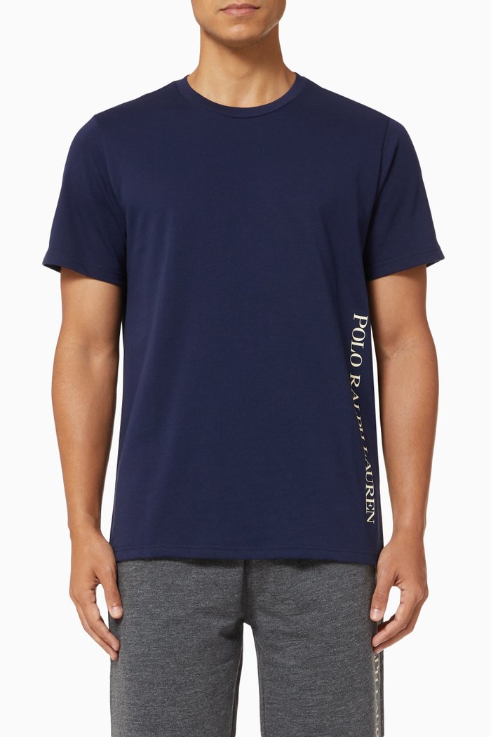 

Side Logo T-shirt in Cotton, Blue