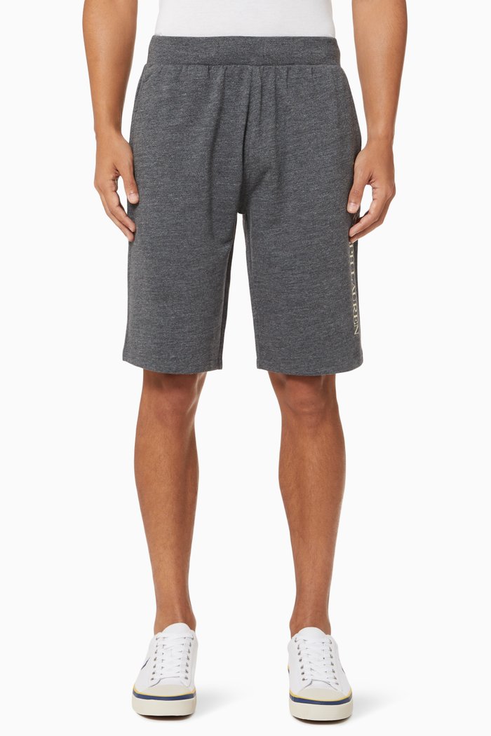 Logo Shorts in Cotton, Grey