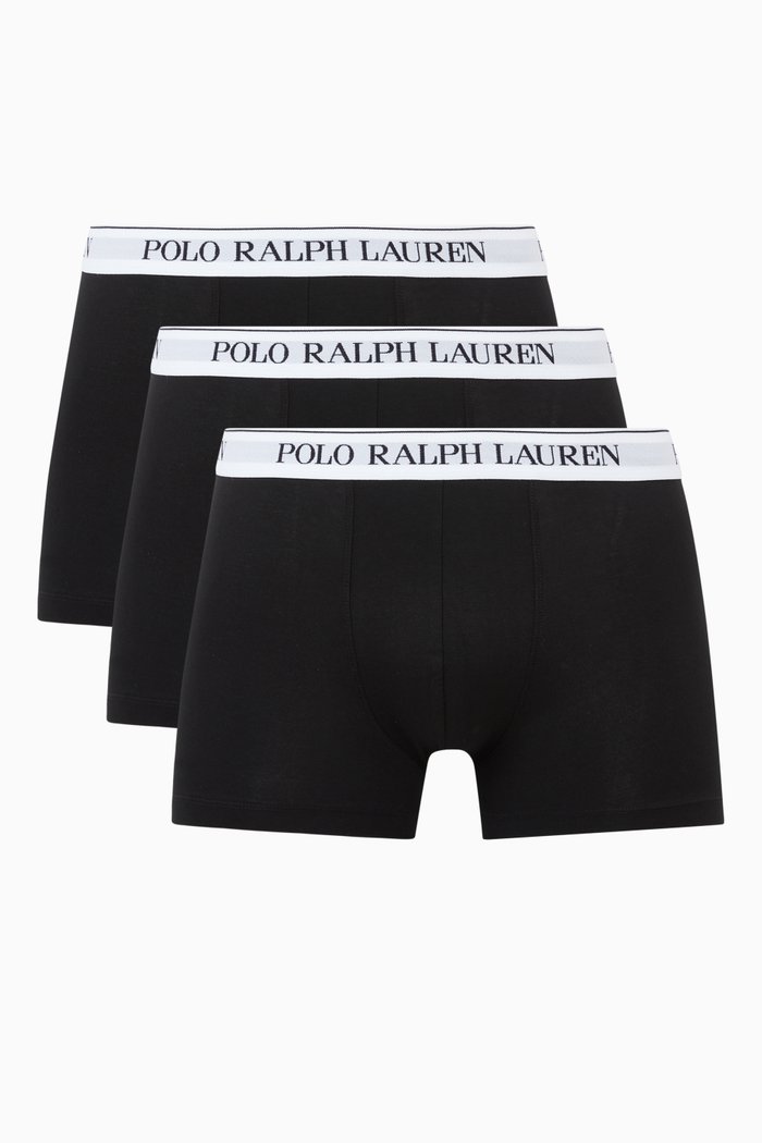 

Classic Stretch Cotton Trunks, Set of 3, Black