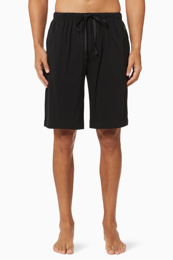 

Logo Shorts in Cotton, Black