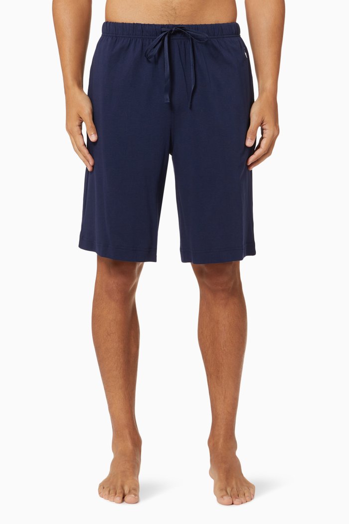 Logo Shorts in Cotton, Blue