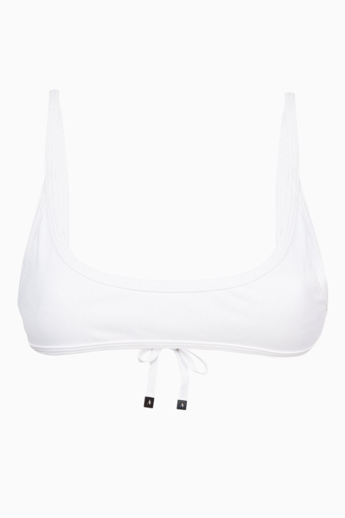

Bikini Top in Ribbed Stretch Nylon, White