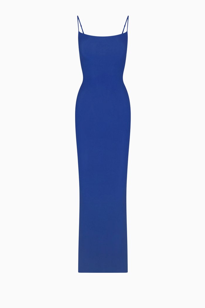 

Soft Lounge Long Slip Dress, Blue