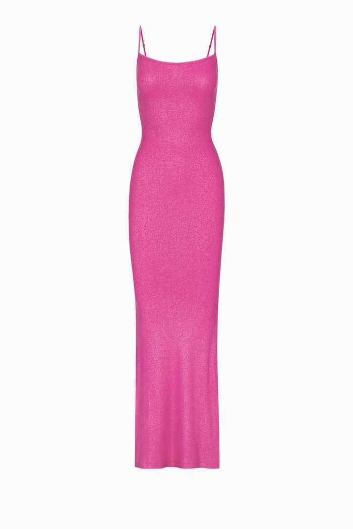 

Soft Lounge Long Slip Dress, Pink