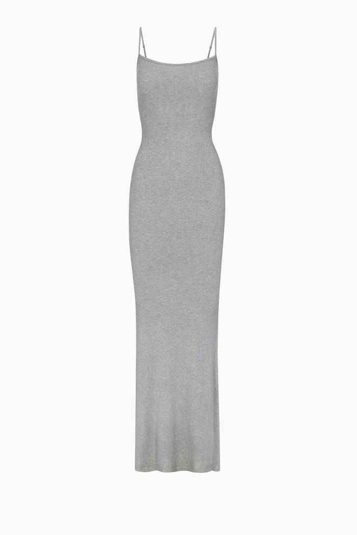 

Soft Lounge Long Slip Dress, Grey