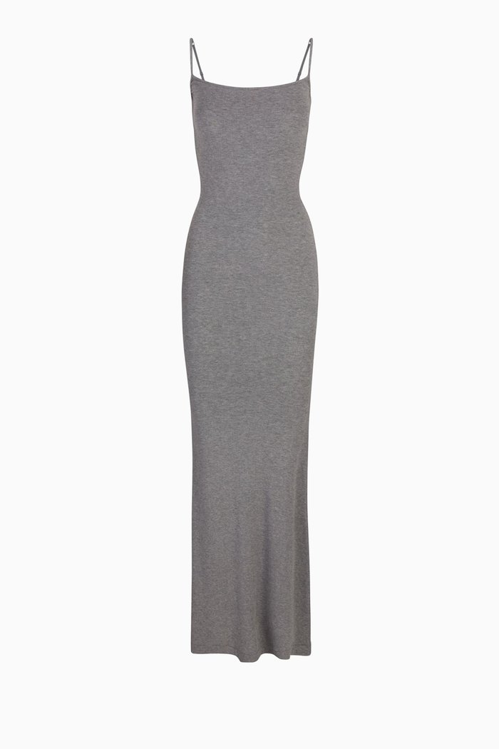 

Soft Lounge Long Slip Dress, Grey