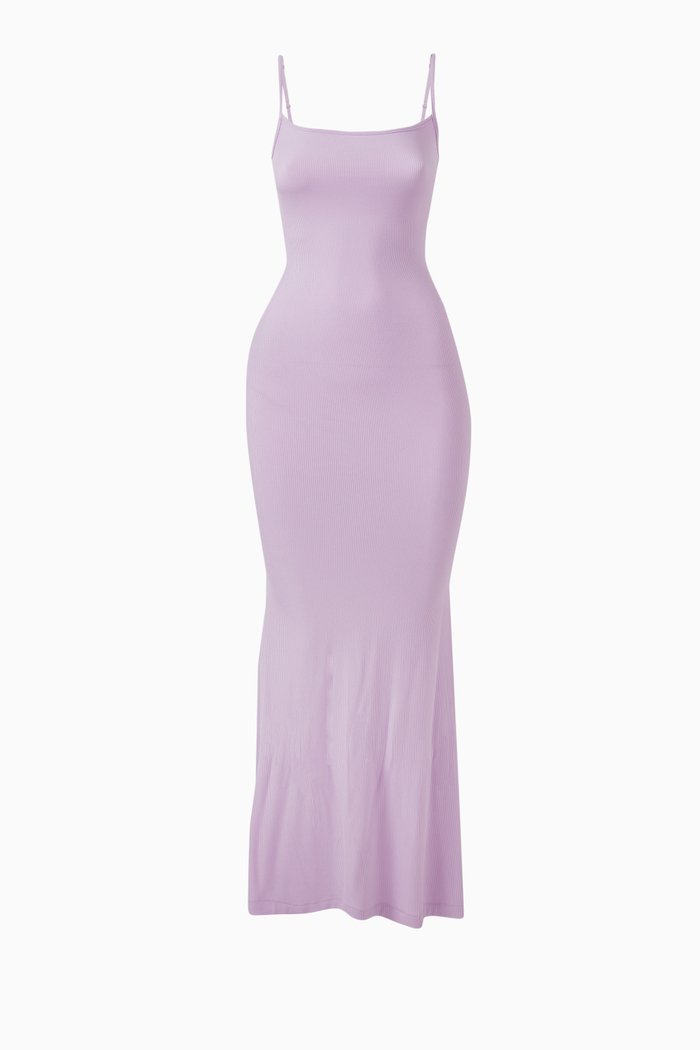 Soft Lounge Long Slip Dress, Purple