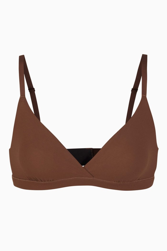 Fits Everybody Crossover Bralette, Brown