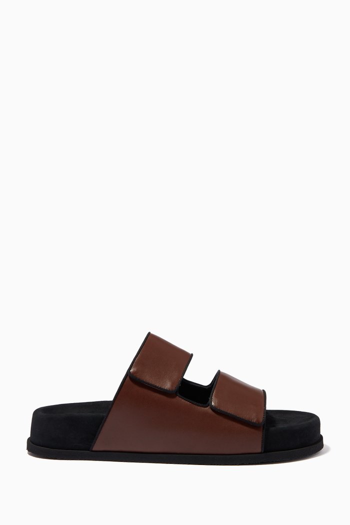 

Dombai Slides in Nappa Leather, Brown