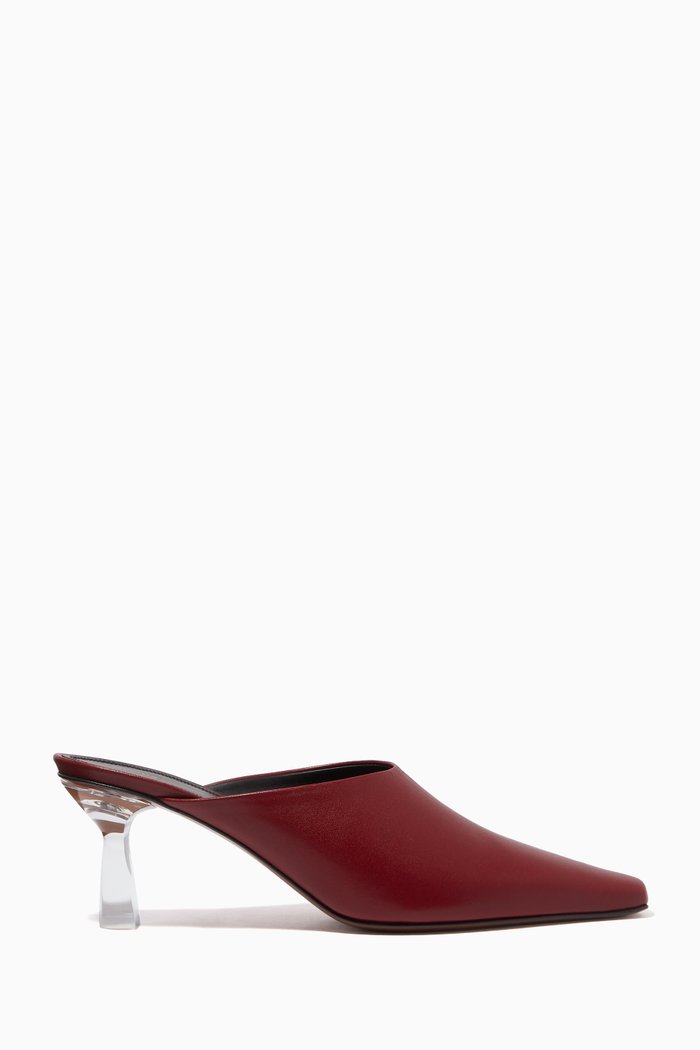 

Electra 65 Mules in Leather, Burgundy